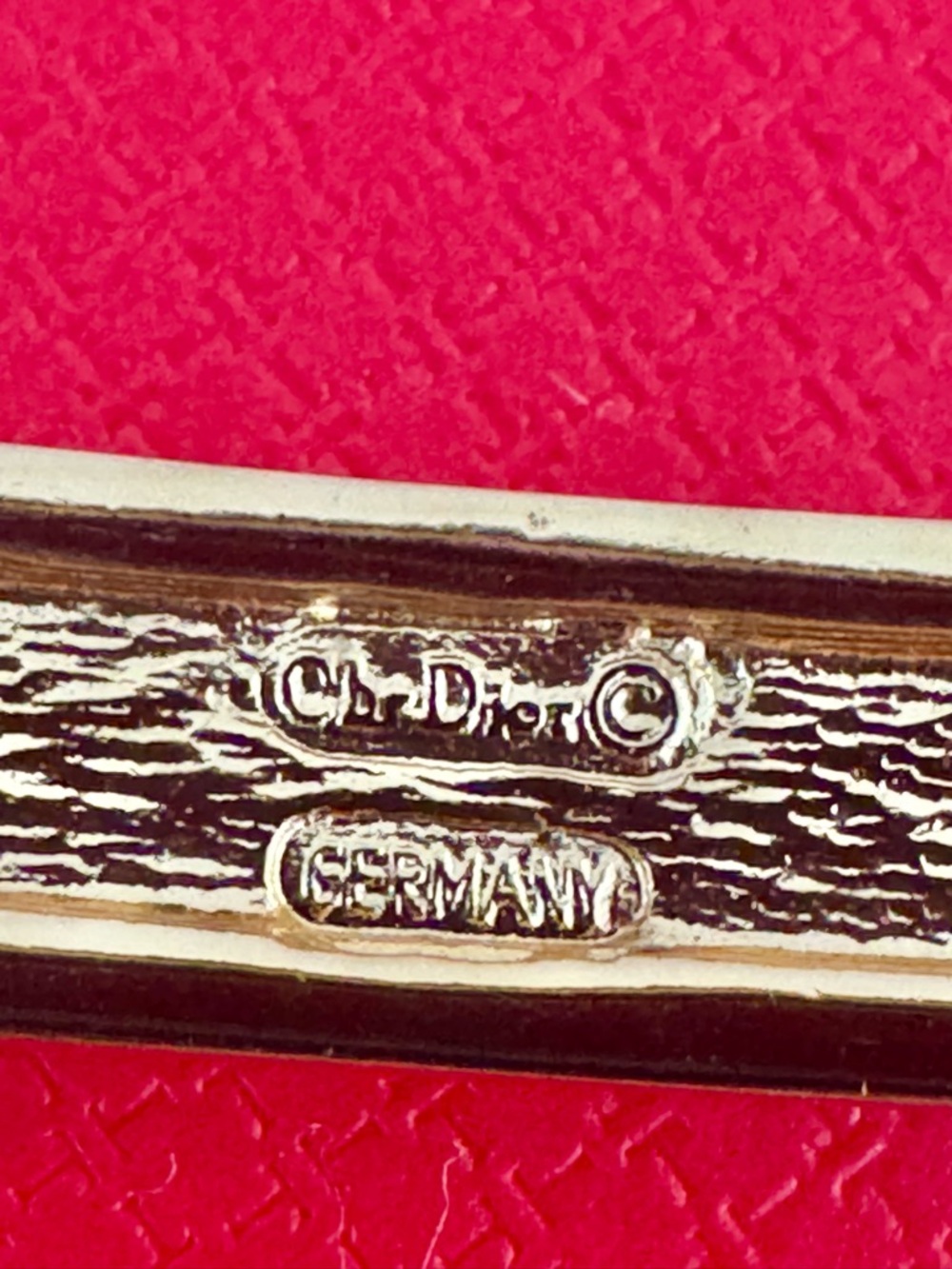 CHRISTIAN DIOR Vintage CD ID Bracelet Gold Tone 7” Germany Giftable Box - Picture 5 of 8